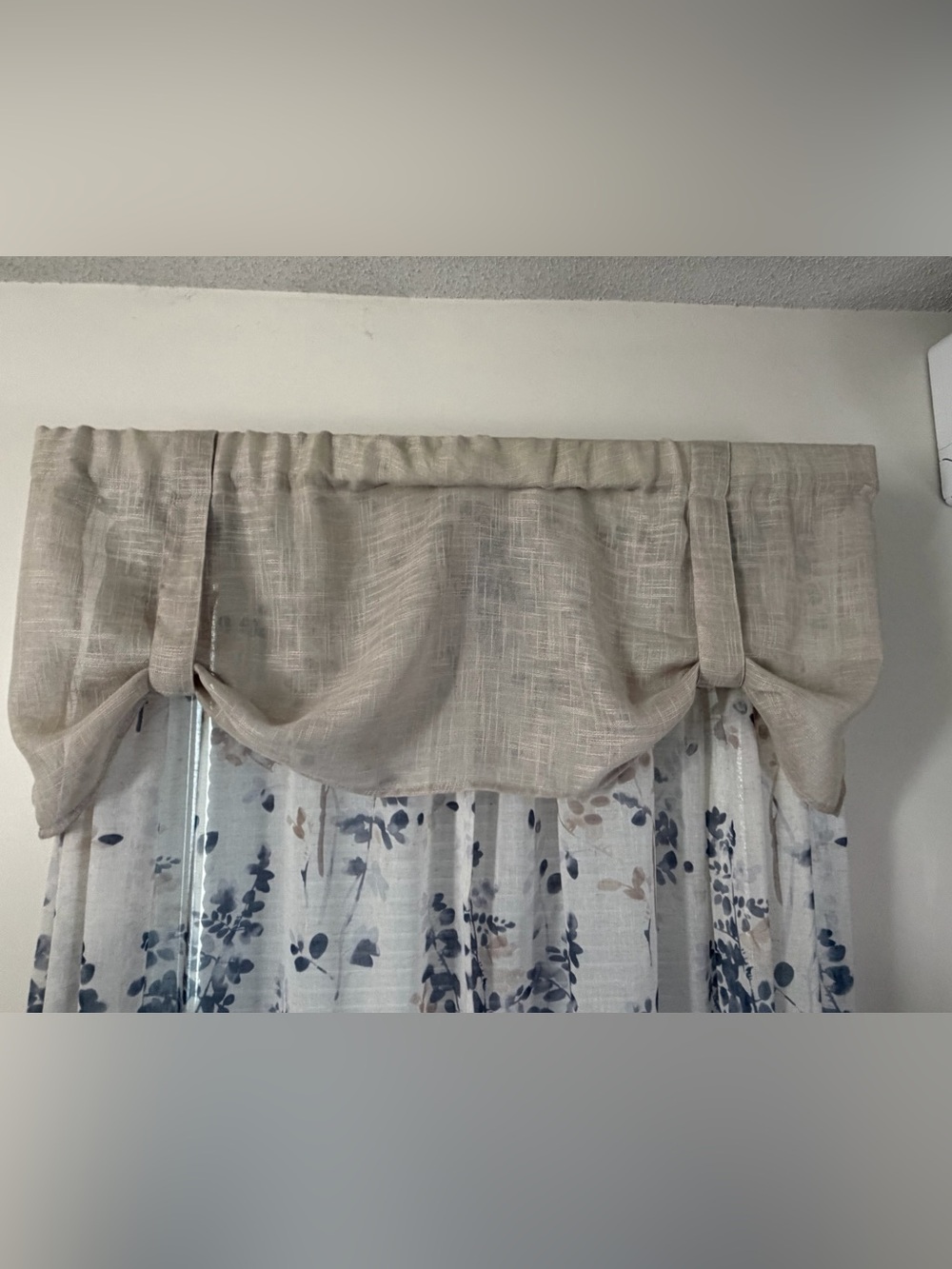 Neutral Beige Linen-Texture Valance - Home Accents